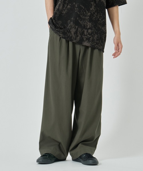 【予約中！】 スラックス markaware TRIPLE メンズ TROUSERS EASY PLEATED タイヤ・ホイール