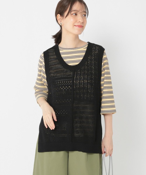 itimi 購入　パッチワーク ベスト　ジレ itimi 購入 パッチワーク ベスト ジレ