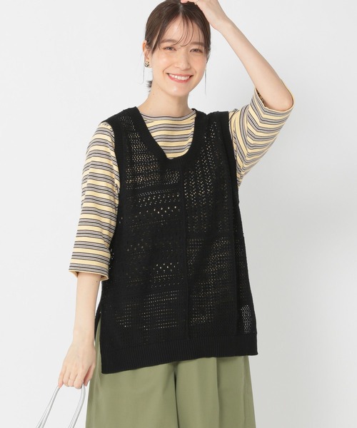 ベスト ジレ パッチワークレーストップス レディース URBAN RESEARCH ベスト ジレ パッチワークレーストップス