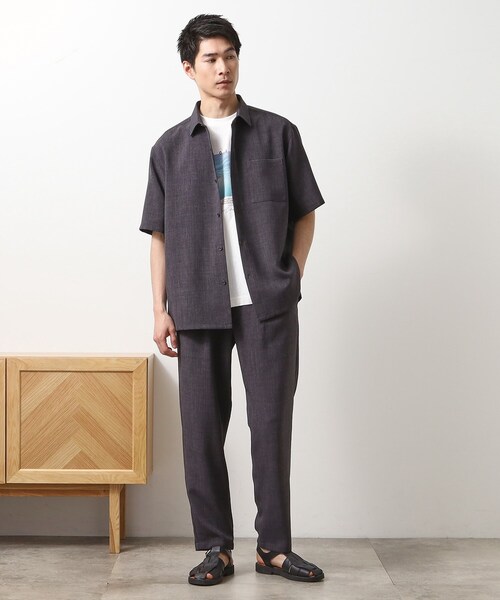 THE SHOP TK パンツ リネンライクイージーパンツ「セットアップ可