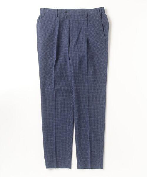 Perfect Suit FActory スラックス ウール×シアサッカー ギンガム