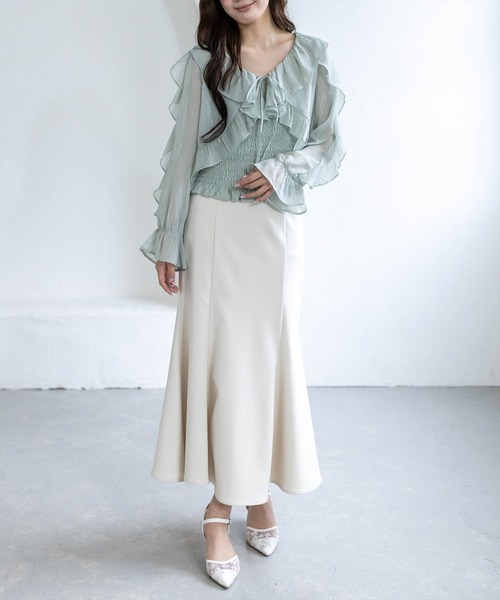 CLEAR BASIC ロング スカート 夏 「低身長対応／サイズ展開あり