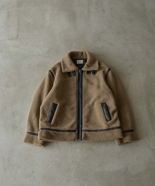 「EMMA CLOTHES」 ジップアップブルゾン M アイボリー メンズ_画像4