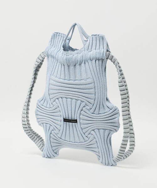PLEATS MAMA ♥ Bow Backpack/追跡付 Bow BackPack Glitter Stone Brown : PLEATSMAMA: Sustainable