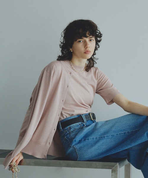 「Mila Owen」 半袖ニット 1 ピンク レディース