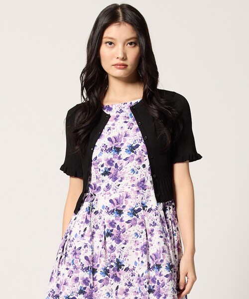 カーディガン HALF SLEEVE AJISAI  半袖カーディガン レディース TOCCA カーディガン HALF SLEEVE AJISAI 半袖カーディガン