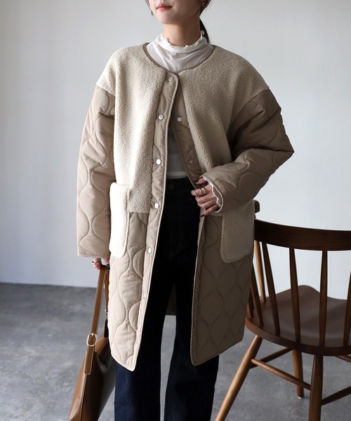 「Riberry」 中綿コート MEDIUM ブラック レディース_画像2