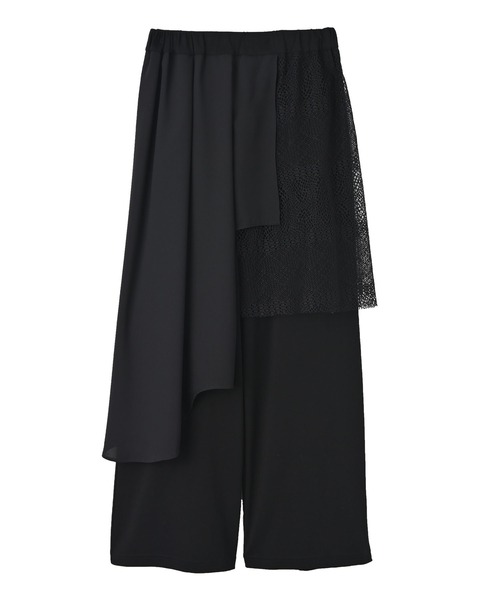 funda mine パンツ アシンメトリーレイヤードパンツ レディース