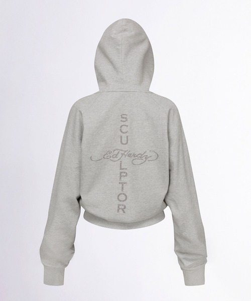 Sculptor パーカー ☆【SCULPTOR】 Beaded Saint Hoodie Zip-Up☆韓国の人気