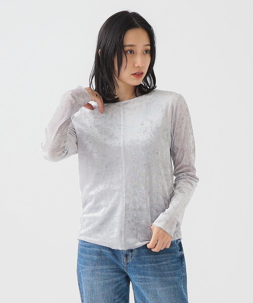 tシャツ シアー ベーシック ロング Tシャツ レディース