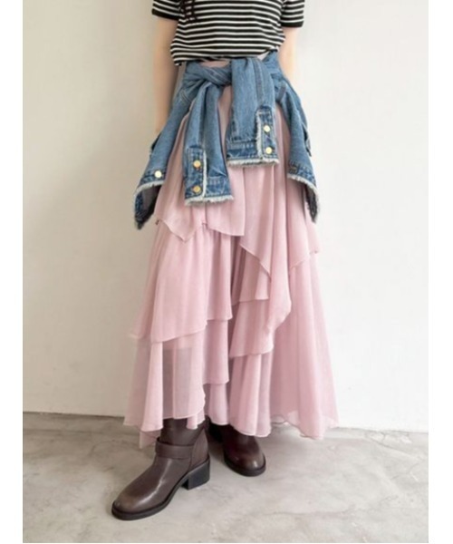 LILY BROWN スカート ブライトシアースカート : ZOZOTOWN Yahoo