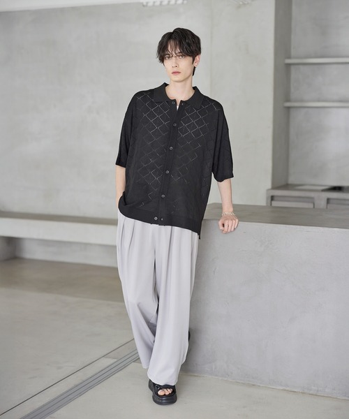 sunsea サンシー カーディガン シャツ 3 SUNSEA / Can badge KURT's Cardigan | IDEAL