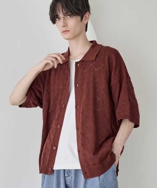 【ぐるまりさま専用】Tシャツ１点、カーディガン１点、パンツ１点、ワンピース１点 シャツ 透かし編みサマーニットシャツカーディガン メンズ