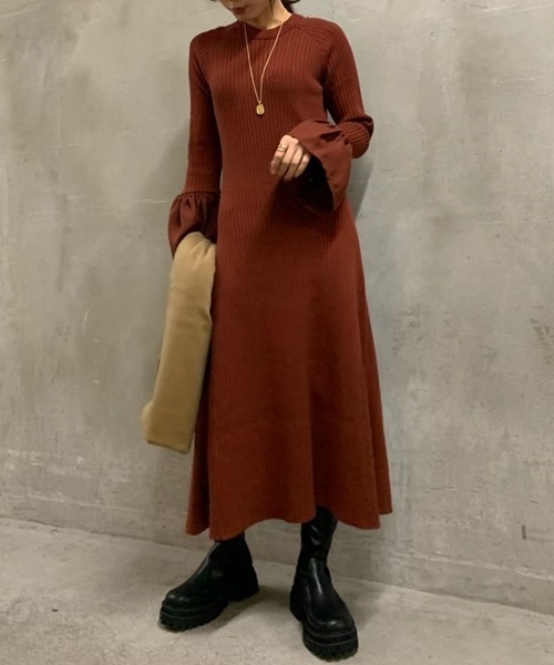 Mila Owen（ミラオーウェン） ニットワンピース 0 ブルー レディース