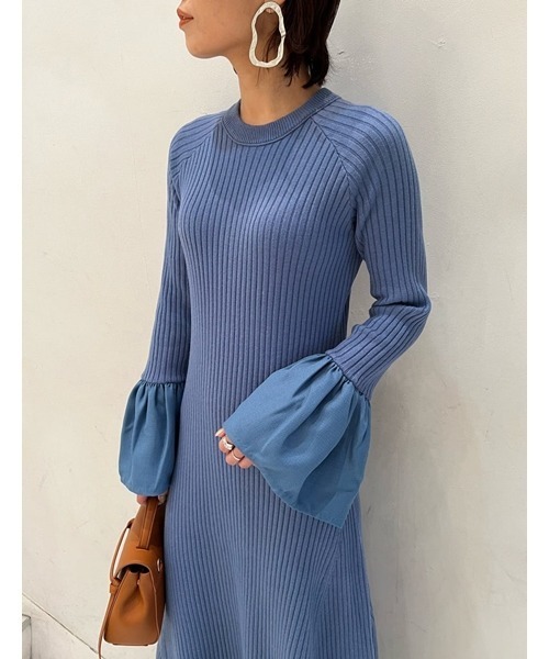 Mila Owen（ミラオーウェン） ニットワンピース 0 ブルー レディース