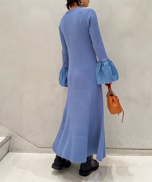 Mila Owen（ミラオーウェン） ニットワンピース 0 ブルー レディース