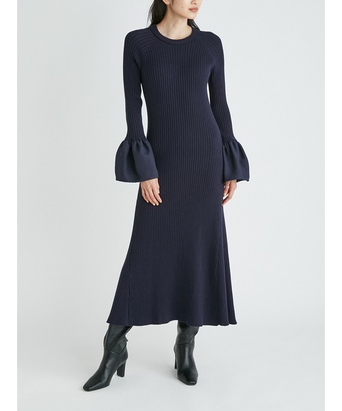 Mila Owen（ミラオーウェン） ニットワンピース 0 ブルー レディース