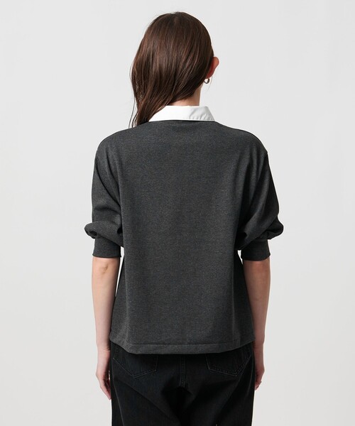 UNITED ARROWS ポロシャツ ポロ バイカラーバルーンスリーブ