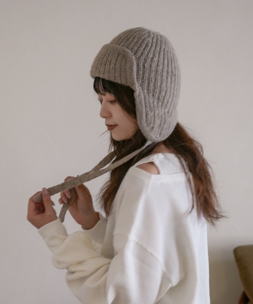 polcadot（ポルカドット） ニット帽 ニットキャップ HEATHER FLIGHT