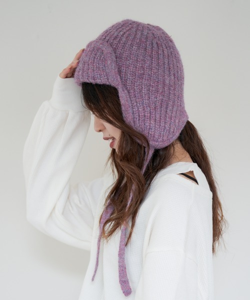 polcadot（ポルカドット） ニット帽 ニットキャップ HEATHER FLIGHT