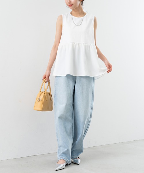 「ANNA LUNA」 ノースリーブトップス MEDIUM ブラック レディース_画像2