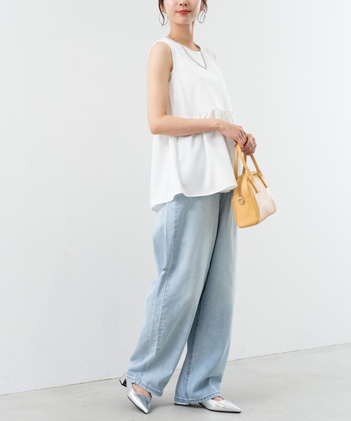 「ANNA LUNA」 ノースリーブトップス MEDIUM ブラック レディース_画像4