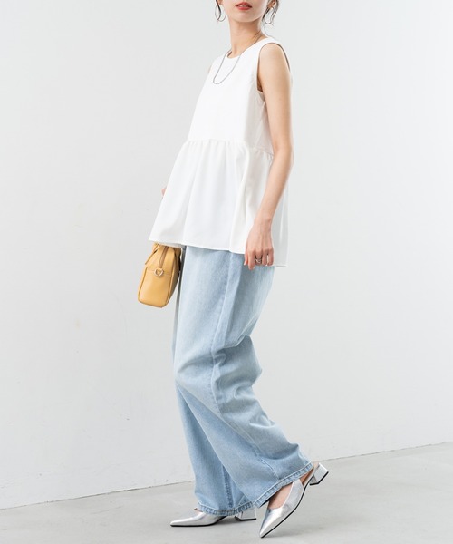 「ANNA LUNA」 ノースリーブトップス MEDIUM ブラック レディース_画像7