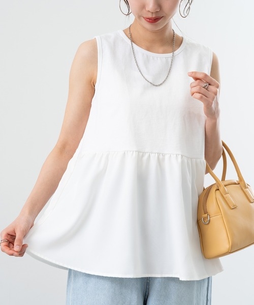 「ANNA LUNA」 ノースリーブトップス MEDIUM ブラック レディース_画像8