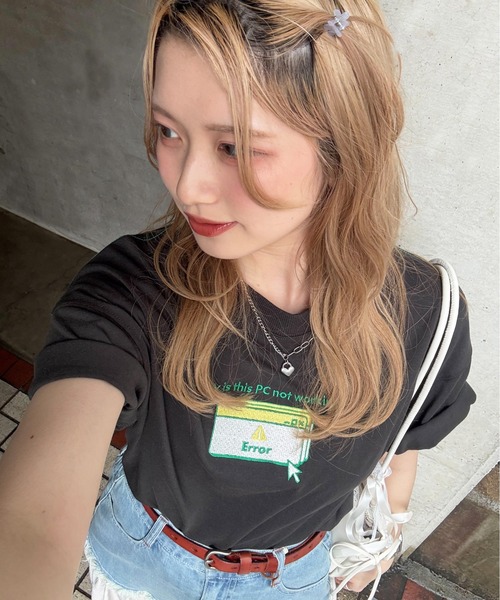 「DOUBLE NAME」 半袖Tシャツ FREE オフホワイト レディース_画像5