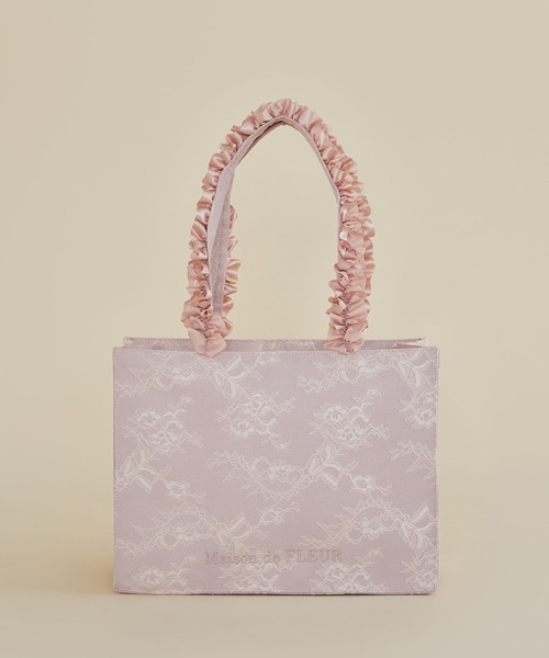 Maison de FLEUR（メゾンドフルール） トートバッグ レースフリル