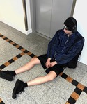 ナイロンジャケット 超軽ハイネックサイドトラッ...の詳細画像4