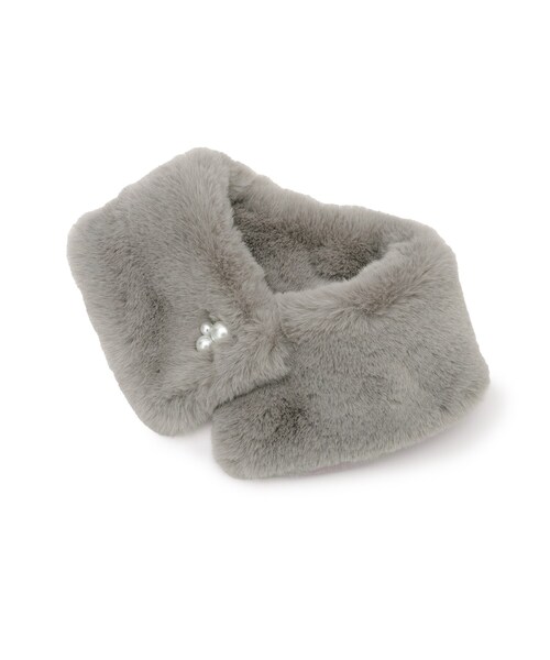 Couture Brooch ストール マフラー エコファービジューパール調ティ  