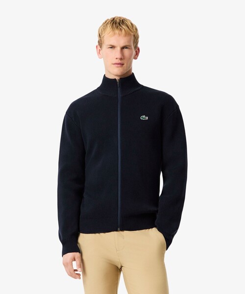 LACOSTE（ラコステ） セーター ニット コットンブレンドジップアップ