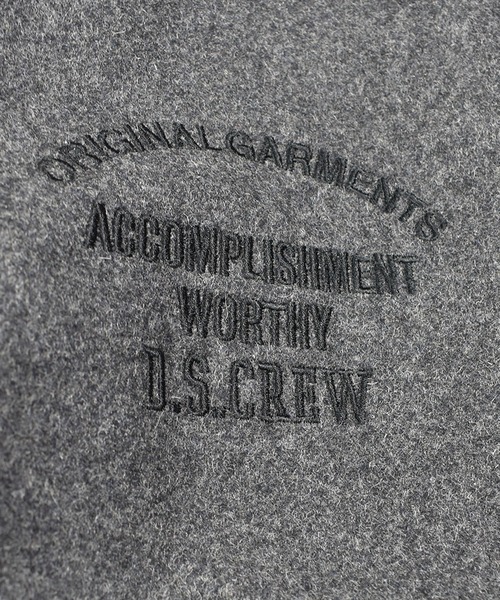 「DOUBLE STEAL」 スタジャン MEDIUM チャコールグレー×ブラック メンズ_画像7