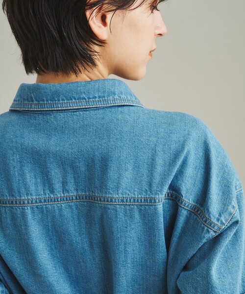 「GRACE CONTINENTAL」 半袖ワンピース 36 インディゴブルー レディース_画像7