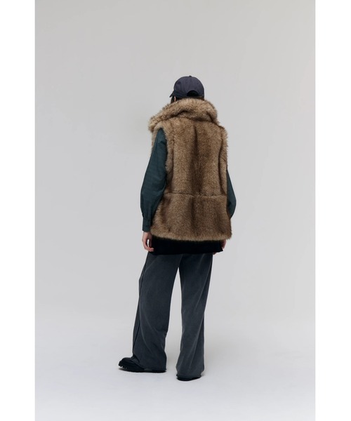 コート アウター Faux Fur Mini Jacket レディースの画像