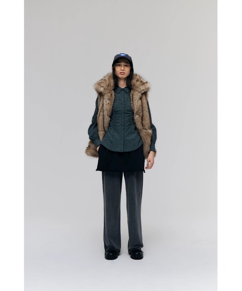 コート アウター Faux Fur Mini Jacket レディースの画像
