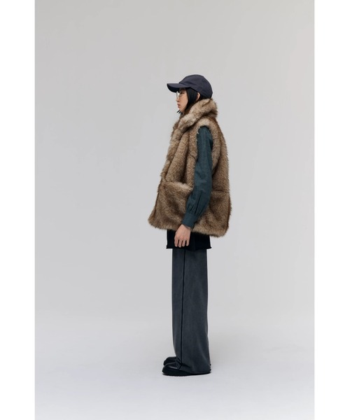 コート アウター Faux Fur Mini Jacket レディースの画像