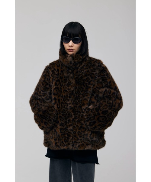 コート アウター Faux Fur Mini Jacket レディースの画像