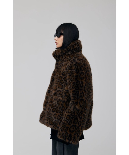 コート アウター Faux Fur Mini Jacket レディースの画像