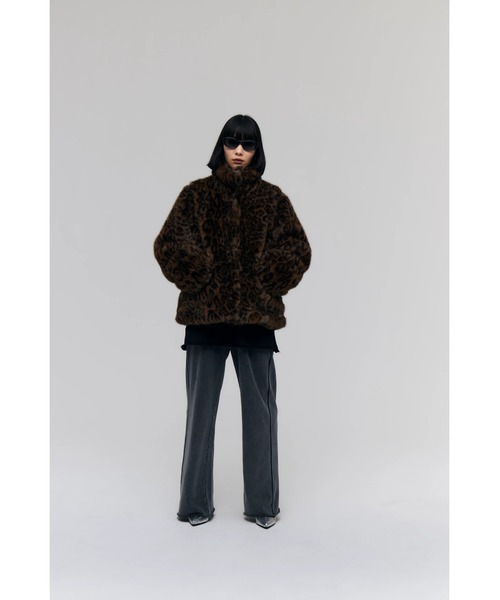コート アウター Faux Fur Mini Jacket レディースの画像