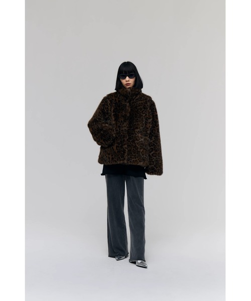 コート アウター Faux Fur Mini Jacket レディースの画像