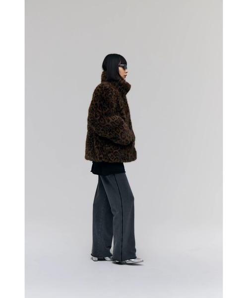 コート アウター Faux Fur Mini Jacket レディースの画像