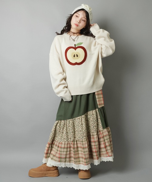 ❤️❤️お買い得❤️現品限❤️送料無料【❤️メルヘン88❤️】ビスコンティ セーター セーター ニット HOOK -original- レトロ調メルティハート配色ニット