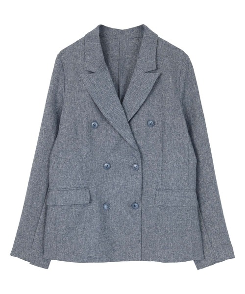 「ur's」 テーラードジャケット S ブルー系その他 レディース_画像2