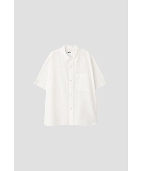 「MHL.」 半袖シャツ SMALL ブルー メンズの画像