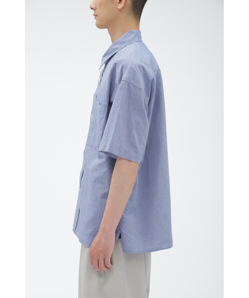 「MHL.」 半袖シャツ SMALL ブルー メンズの画像