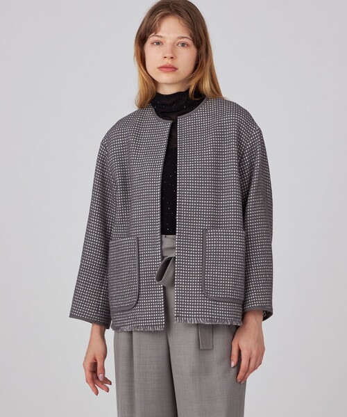 Ballsey（ボールジィ） ノーカラージャケット 36 ベージュ系その他