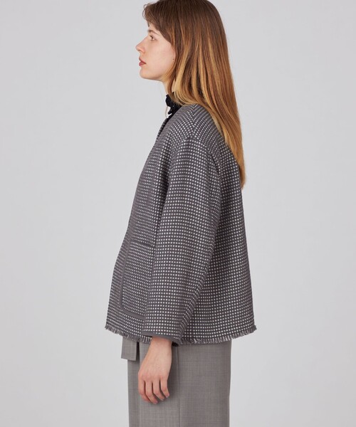 BALLSEY ボールジィ レザージャケット ノーカラー ベージュ 36 Ballseyボールジィ ラムレザー ノーカラージャケット シングル