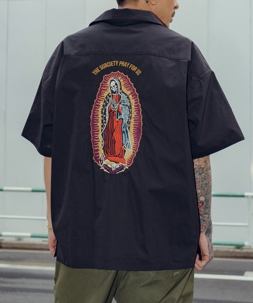 「Subciety」 半袖シャツ X-LARGE ブラック メンズ_画像6